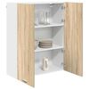 vidaXL Hanging Cabinet Sonoma Oak 80 x 31 x 100 cm Engineered Wood