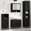 vidaXL Bathroom Furniture Set 3 pcs Black Oak Engineered Wood