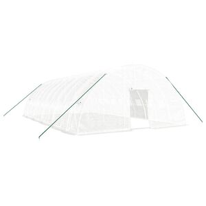 vidaXL Greenhouse with Steel Frame White 60 m&sup2; 10x6x2.85 m