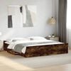 vidaXL Bed Frame with Drawers without Mattress Smoked Oak 200x200 cm