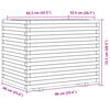 vidaXL Garden Planter 90x60x72.5 cm Solid Wood Pine