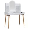 vidaXL Dressing Table Set FAUSKE 4 pcs White 100 x 50 x 143 cm