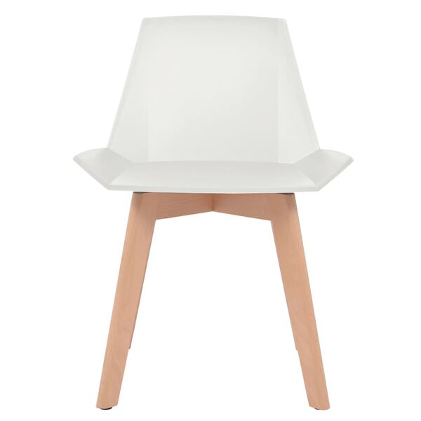 vidaXL Dining Chairs 4 pcs White Plastic