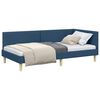 vidaXL Corner Bed Frame with Headboard Blue 90 cm x 200 cm Velvet