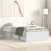 vidaXL Bed Frame without Mattress White 75x190 cm Small Single Small Single
