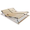 vidaXL Bed Slatted Base | Beech | Solid beechwood frame and birch slats