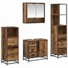 vidaXL Bathroom Furniture Set with Door 4 pcs Old Wood Engineered Wood