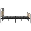 vidaXL Metal Bed Frame without Mattress Smoked Oak 183x213 cm