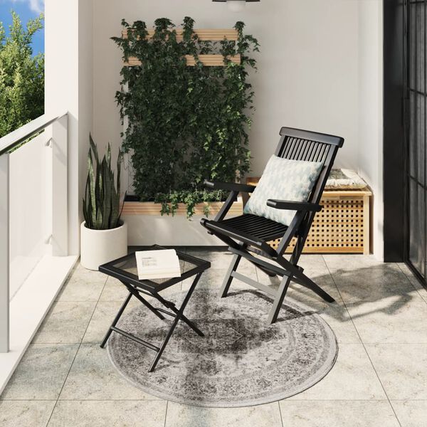 vidaXL Rug ARBIZU Indoor and Outdoor Vintage Design &Oslash; 120 cm