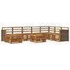 vidaXL Outdoor Sofa Set 7 pcs Natural Solid Acacia Wood