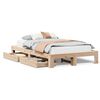 vidaXL Bed Frame without Mattress 135x190 cm Double Solid Wood Pine