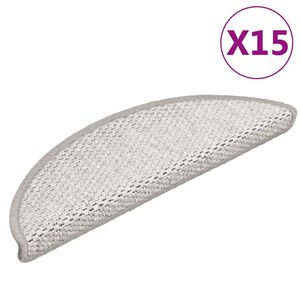 vidaXL Stair Mat | Set of 15 | Platina