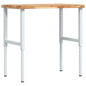 vidaXL Workbench 100x60x(73-99,5) cm Solid Wood Acacia Rectangular