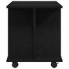 vidaXL TV Cabinet with Castors Black Oak 80x40x45 cm Engineered Wood