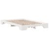 vidaXL Bed Frame White 120 x 200 cm Solid Pine Wood