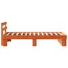 vidaXL Bed Frame with Headboard Wax Brown 90 x 190 cm Solid Pine Wood