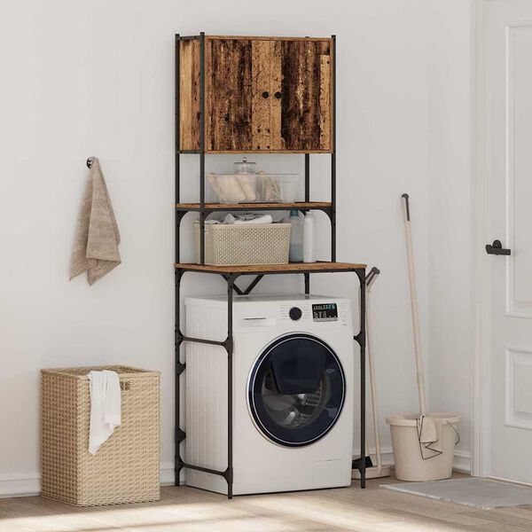 vidaXL Washing Machine Cabinet Old Wood 68 x 48.5 x 194 cm