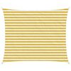 vidaXL Sunshade Sail Yellow and White 2.5 x 4 m HDPE