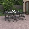 vidaXL 7 Piece Outdoor Dining Set Steel