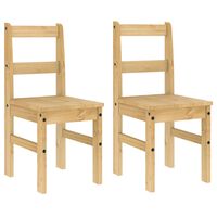 vidaXL Dining Chairs 2 pcs Panama 40x46x90 cm Solid Wood Pine