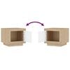 vidaXL Coffee Table White and Sonoma Oak 51x50x45 cm Engineered Wood