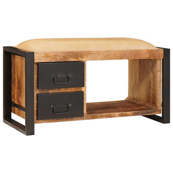 vidaXL Storage Bench Brown 80 x 35 x 40 cm Solid Mango wood