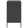 vidaXL Bedside Cabinet Black 36x39x68 cm Steel