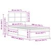 vidaXL Bed Frame with Upholstered Headboard Light Grey 80 x 200 cm