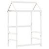 vidaXL Bed and Bench Set with Roof without Mattress White 100x200 cm