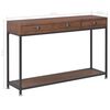 vidaXL Console Table with 3 Drawers 120x30x76 cm Solid Fir Wood