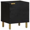 vidaXL Bedside Cabinet 2 pcs Black 40x33x46 cm Solid Wood Mango