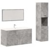 vidaXL 3 Piece Bathroom Furniture Set Concrete Grey Engineered Wood