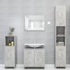 vidaXL 4 Piece Bathroom Furniture Set Concrete Grey Engineered Wood