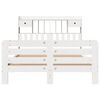 vidaXL Bookcase Bed without Mattress White 150x200 cm King Size Solid Wood Pine