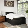 vidaXL Box Spring Bed with Mattress Black 120x190 cm Faux Leather