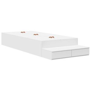 vidaXL Storage Bed Frame White 236.5 x 80 x 31.5 cm Engineered wood