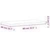 vidaXL Desk Top 80x(36-40)x2.5 cm Solid Wood Beech