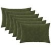 vidaXL Cushion Cover 6 pcs HEERLEN Green 30 x 50 cm Microfiber Fleece