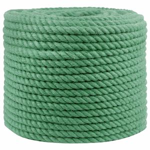 vidaXL Jute Rope 10 mm Green 100% Tossa jute