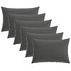 vidaXL Cushion Cover 6 pcs HEERLEN Anthracite 50 x 70 cm Polyester