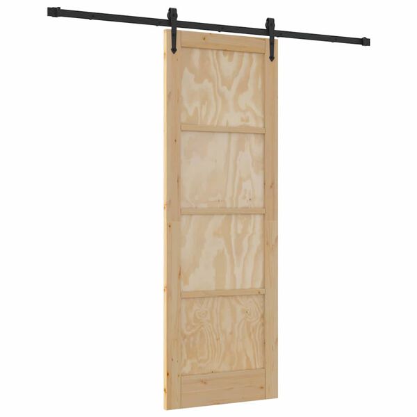vidaXL Sliding Door ORKDAL Brown 73.5 x 211 cm Solid Pine Wood