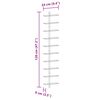 vidaXL Wall-mounted Wine Rack for 10 Bottles 2 pcs White Metal