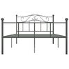 vidaXL Bed Frame without Mattress Grey Metal 160x200 cm