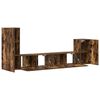 vidaXL 4 Piece TV Cabinet Set Smoked Oak Engineered Wood