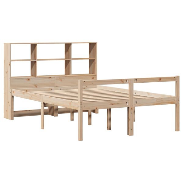 vidaXL Bookcase Bed without Mattress 140x200 cm Solid Wood Pine