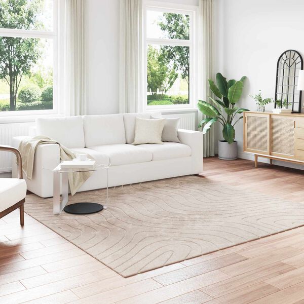 vidaXL Area Rugs Square PALMERAS Beige 240 x 240 cm Polyester
