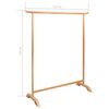 vidaXL Clothes Rack 125x150 cm Solid Oak Wood