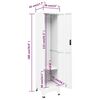 vidaXL Locker Cabinet White 38x45x180 cm Steel