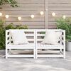 vidaXL Garden Corner Sofas 2 pcs White Solid Wood Pine