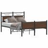 vidaXL Bed Frame without Mattress Brown Oak 120x190 cm Small Double Engineered Wood